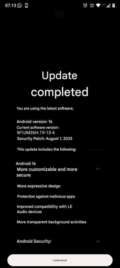 Motorola Starts Android 16 Update